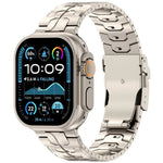 분리형 안전 클라스프 티타늄 합금 시계 밴드, Apple Watch 46mm / 49mm / 45mm / 44mm용, Apple Watch 42mm / 41mm / 40mm / 38mm용