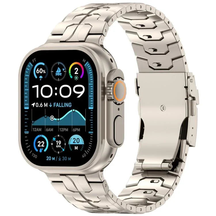 분리형 안전 클라스프 티타늄 합금 시계 밴드, Apple Watch 46mm / 49mm / 45mm / 44mm용, Apple Watch 42mm / 41mm / 40mm / 38mm용