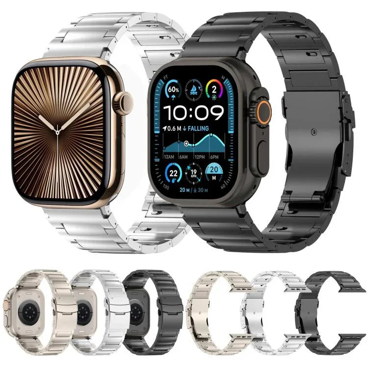 I자형 퀵 릴리스 안전 클라스프 티타늄 합금 시계 밴드, Apple Watch 46mm / 49mm / 45mm / 44mm용, Apple Watch 42mm / 41mm / 40mm / 38mm용