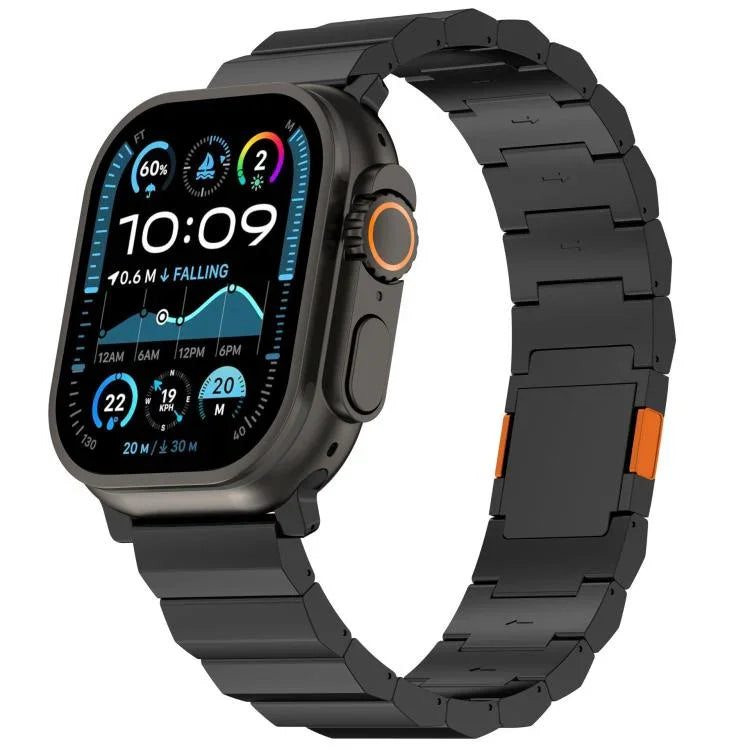 두꺼운 단일 구슬 자석 클라스프 티타늄 합금 시계 밴드, Apple Watch 46mm / 49mm / 45mm / 44mm용, Apple Watch 42mm / 41mm / 40mm / 38mm용