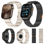 두꺼운 단일 구슬 자석 클라스프 티타늄 합금 시계 밴드, Apple Watch 46mm / 49mm / 45mm / 44mm용, Apple Watch 42mm / 41mm / 40mm / 38mm용