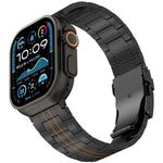 세 구슬 안전 클라스프 티타늄 합금 시계 밴드, Apple Watch 46mm / 49mm / 45mm / 44mm용, Apple Watch 42mm / 41mm / 40mm / 38mm용