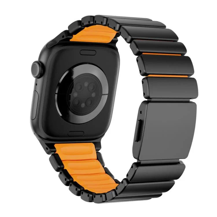 자석 노먼 버클 통합 단일 구슬 스테인리스 스틸 시계 밴드, Apple Watch 46mm / 49mm / 45mm / 44mm용