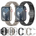 슬림 허리 세 구슬 나비 버클 티타늄 합금 시계 밴드, Apple Watch 46mm / 49mm / 45mm / 44mm용, Apple Watch 42mm / 41mm / 40mm / 38mm용