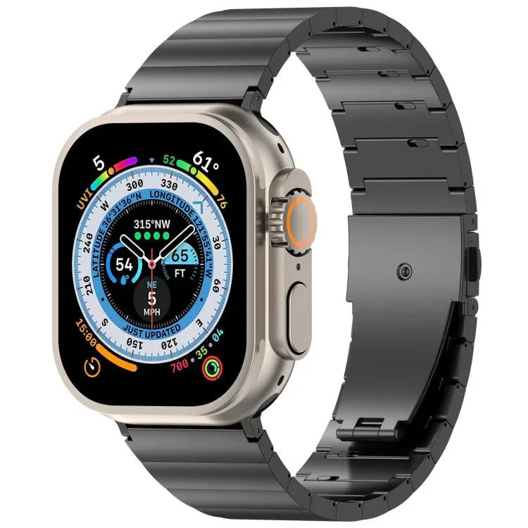 단일 구슬 퀵 릴리스 평면 버클 티타늄 합금 시계 밴드, Apple Watch 46mm / 49mm / 45mm / 44mm용, Apple Watch 42mm / 41mm / 40mm / 38mm용