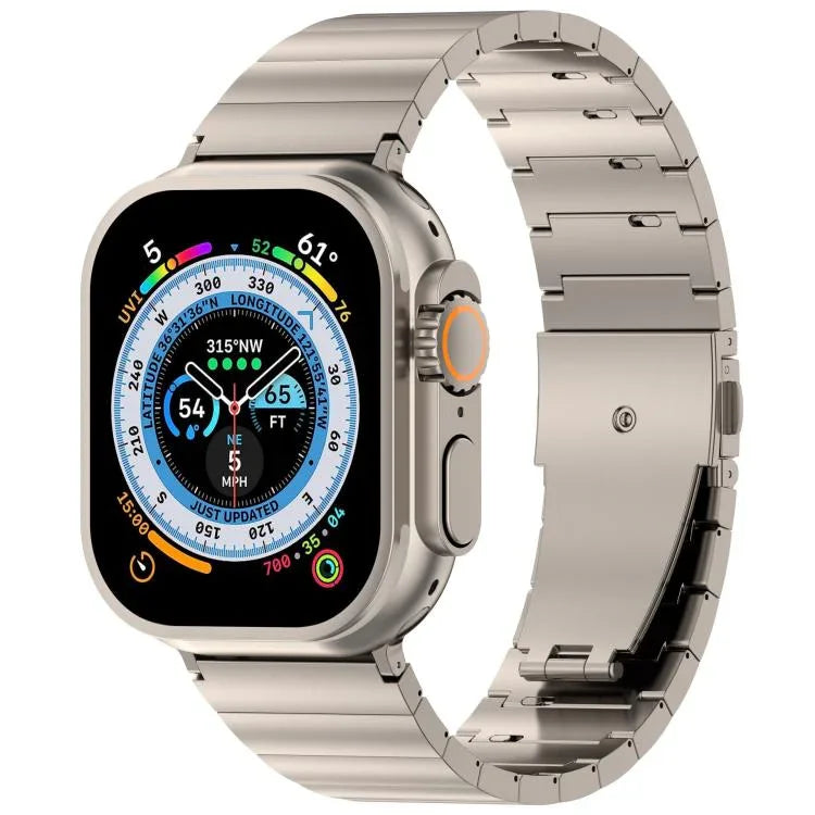 단일 구슬 퀵 릴리스 평면 버클 티타늄 합금 시계 밴드, Apple Watch 46mm / 49mm / 45mm / 44mm용, Apple Watch 42mm / 41mm / 40mm / 38mm용