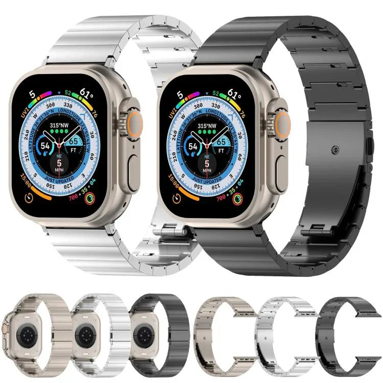 단일 구슬 퀵 릴리스 평면 버클 티타늄 합금 시계 밴드, Apple Watch 46mm / 49mm / 45mm / 44mm용, Apple Watch 42mm / 41mm / 40mm / 38mm용