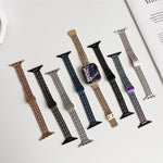 슬림 자석 스냅 클라스프 스틸 메시 메탈 시계 밴드, 애플 워치 46mm / 49mm / 45mm / 44mm용, 애플 워치 42mm / 41mm / 40mm / 38mm용