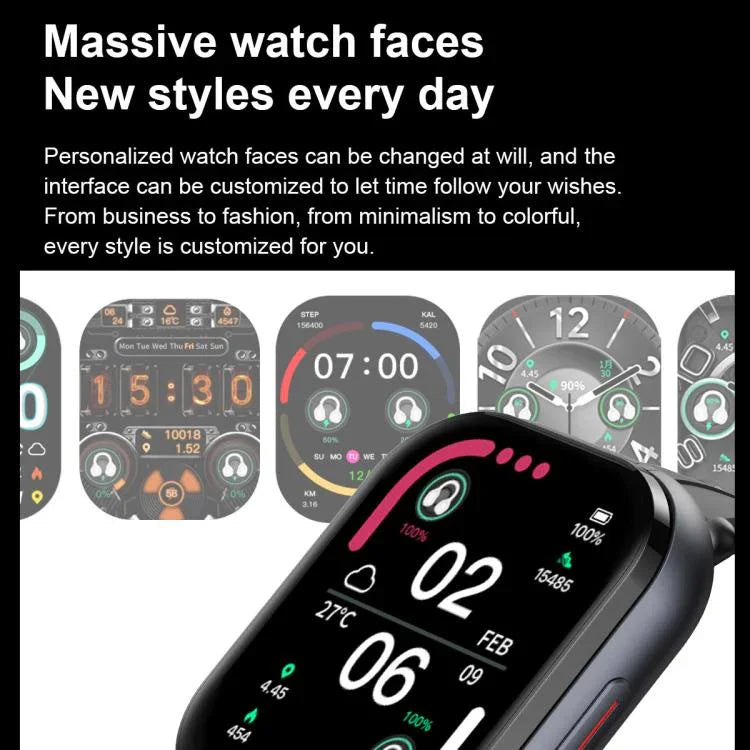 D12 2.01인치 TFT 화면 스마트 블루투스 워치 & 헤드폰 2 in 1 무선 통화 지원