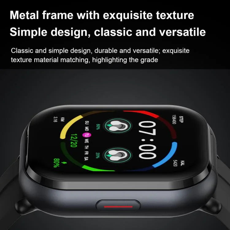 D12 2.01인치 TFT 화면 스마트 블루투스 워치 & 헤드폰 2 in 1 무선 통화 지원