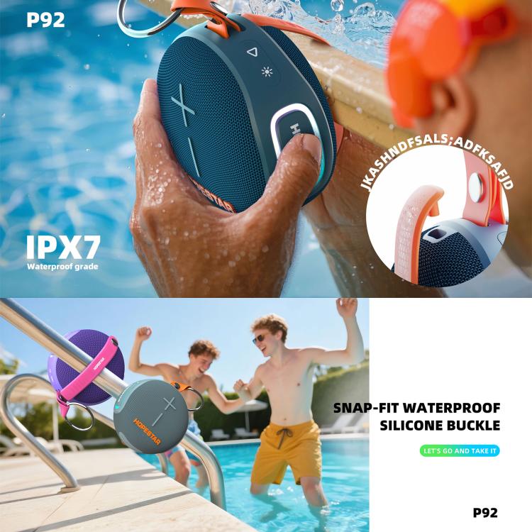 HOPESTAR P92 15W 야외용 IPX7 방수 무선 블루투스 스피커
