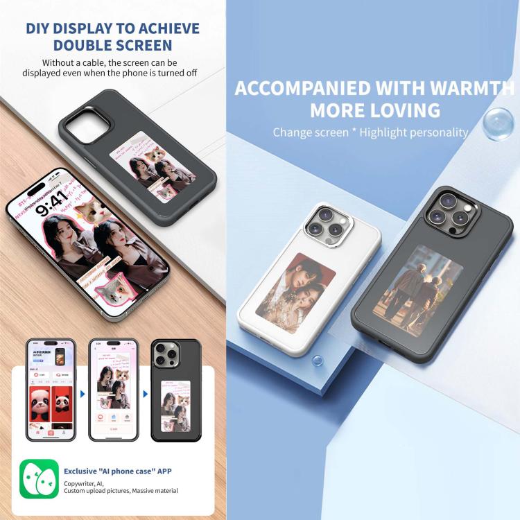 4색 전자잉크 화면 NFC DIY 휴대폰 케이스, 아이폰 17 프로 맥스용, 아이폰 17 프로용