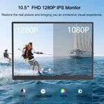 P105A01D 10.5인치 IPS 휴대용 모니터 HD / 타입-C 확장, 미국 플러그, 10.5인치