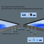 P105A01D 10.5인치 IPS 휴대용 모니터 HD / 타입-C 확장, 미국 플러그, 10.5인치
