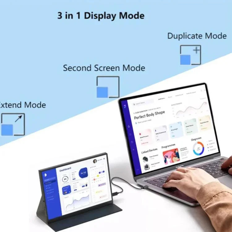P105A01D 10.5인치 IPS 휴대용 모니터 HD / 타입-C 확장, 미국 플러그, 10.5인치