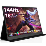 P161Q10G 16.1인치 2.5K 휴대용 모니터 144Hz 확장 스크린, 16.1인치 2.5K 144Hz