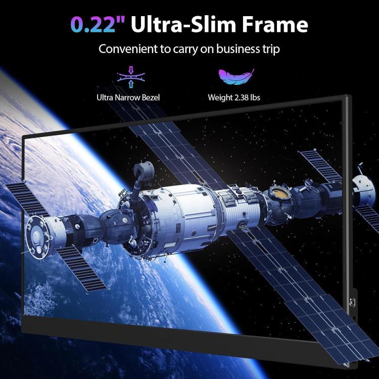 P161Q10G 16.1인치 2.5K 휴대용 모니터 144Hz 확장 스크린, 16.1인치 2.5K 144Hz