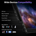 P161Q10G 16.1인치 2.5K 휴대용 모니터 144Hz 확장 스크린, 16.1인치 2.5K 144Hz