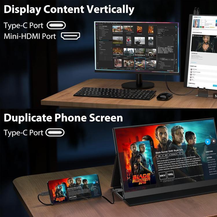 P161Q10G 16.1인치 2.5K 휴대용 모니터 144Hz 확장 스크린, 16.1인치 2.5K 144Hz