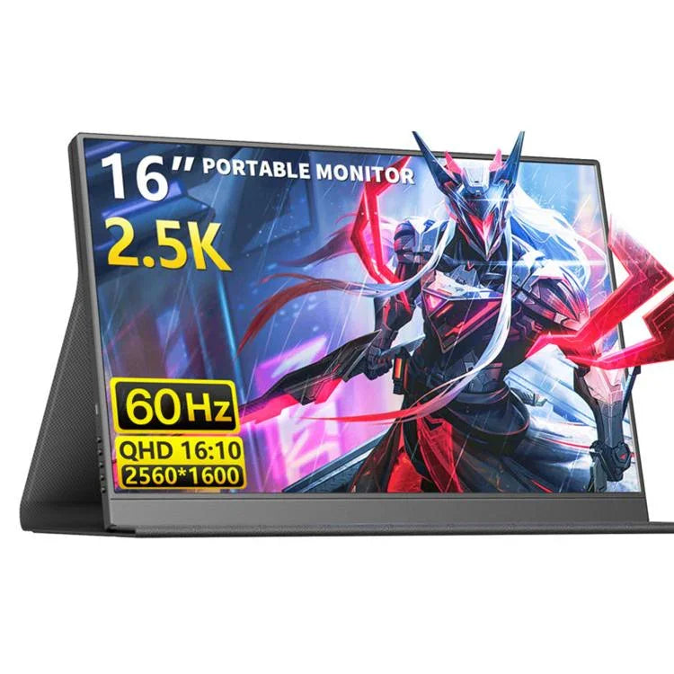 P160Q16BW 16인치 2.5K 휴대용 모니터 게이밍 확장 스크린, 16인치 2.5K 60Hz