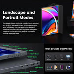 P160A20 16인치 4K 휴대용 모니터 게이밍 확장 스크린, 16인치 4K