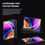 P160A20 16인치 4K 휴대용 모니터 게이밍 확장 스크린, 16인치 4K