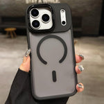스킨 필 무광 메탈 렌즈 홀더 MagSafe 자석 휴대폰 케이스, 아이폰 17 프로 맥스용, 아이폰 17 프로용, 아이폰 17용, 아이폰 에어용, 아이폰 16 프로 맥스용, 아이폰 16 프로용