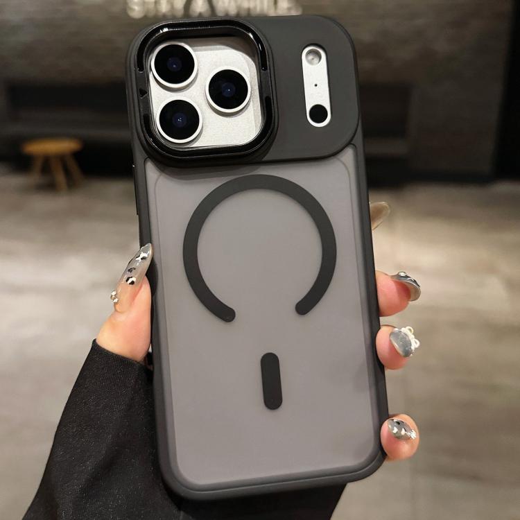 스킨 필 무광 메탈 렌즈 홀더 MagSafe 자석 휴대폰 케이스, 아이폰 17 프로 맥스용, 아이폰 17 프로용, 아이폰 17용, 아이폰 에어용, 아이폰 16 프로 맥스용, 아이폰 16 프로용