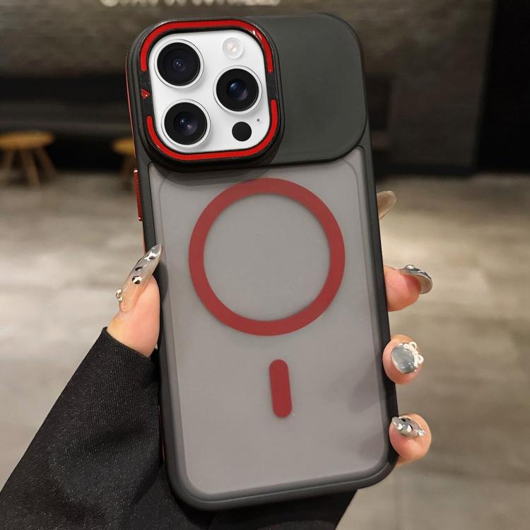 스킨 필 무광 메탈 렌즈 홀더 MagSafe 자석 휴대폰 케이스, 아이폰 17 프로 맥스용, 아이폰 17 프로용, 아이폰 17용, 아이폰 에어용, 아이폰 16 프로 맥스용, 아이폰 16 프로용
