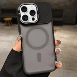 스킨 필 무광 메탈 렌즈 홀더 MagSafe 자석 휴대폰 케이스, 아이폰 17 프로 맥스용, 아이폰 17 프로용, 아이폰 17용, 아이폰 에어용, 아이폰 16 프로 맥스용, 아이폰 16 프로용