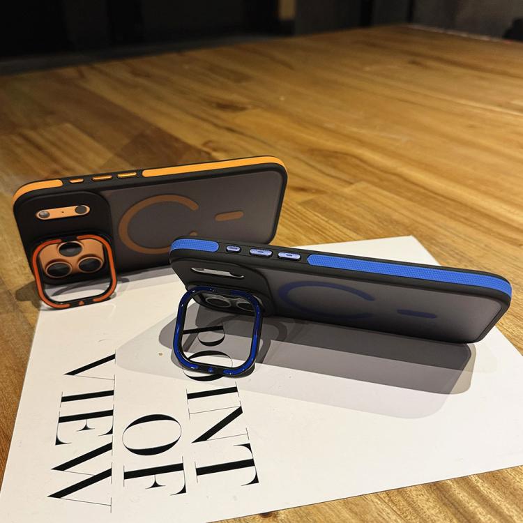스킨 필 무광 메탈 렌즈 홀더 MagSafe 자석 휴대폰 케이스, 아이폰 17 프로 맥스용, 아이폰 17 프로용, 아이폰 17용, 아이폰 에어용, 아이폰 16 프로 맥스용, 아이폰 16 프로용