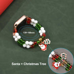 폭 20mm 크리스마스 비즈 체인 시계 밴드, 애플 워치 46mm / 49mm / 45mm / 44mm용, 애플 워치 42mm / 41mm / 40mm / 38mm용