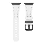 블랙 핀 버클 실리콘 시계 밴드, 애플 워치 46mm / 49mm / 45mm / 44mm용, 애플 워치 42mm / 41mm / 40mm / 38mm용