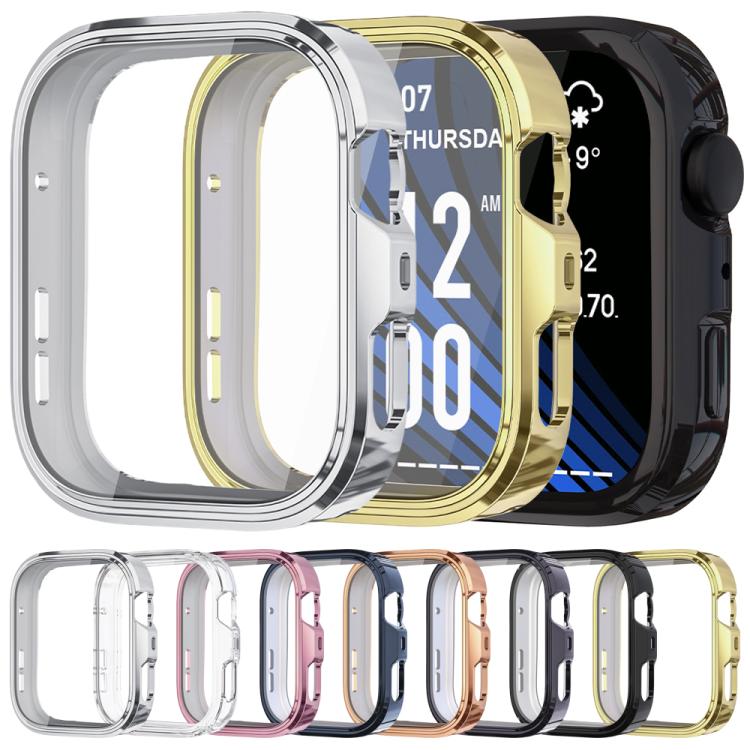 xDfind Plating Tempered Film Integrated TPU Watch Protective Cover, For Huawei Watch Fit 4 Pro, For Huawei Watch Fit 4