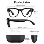 M02 울트라 8MP 카메라 AI 스마트 안경 변색 렌즈, 블랙 충전 케이스 포함, 브라운 충전 케이스 포함