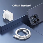 USAMS CC227 T65 PD20W USB-C / Type-C Single Port Fast Charger, UK Plug, CC227