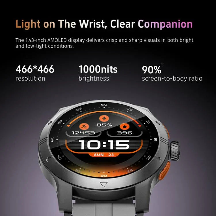 GTR5 1.43인치 AMOLED 화면 어반 피트니스 스마트 워치 IP68 지원 심박수 모니터링
