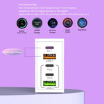 ADC-F007 120W 3포트 타입-C 듀얼 USB 멀티포트 충전기, 미국 플러그, 유럽 플러그, 영국 플러그