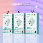 ADC-F007 120W 3포트 타입-C 듀얼 USB 멀티포트 충전기, 미국 플러그, 유럽 플러그, 영국 플러그