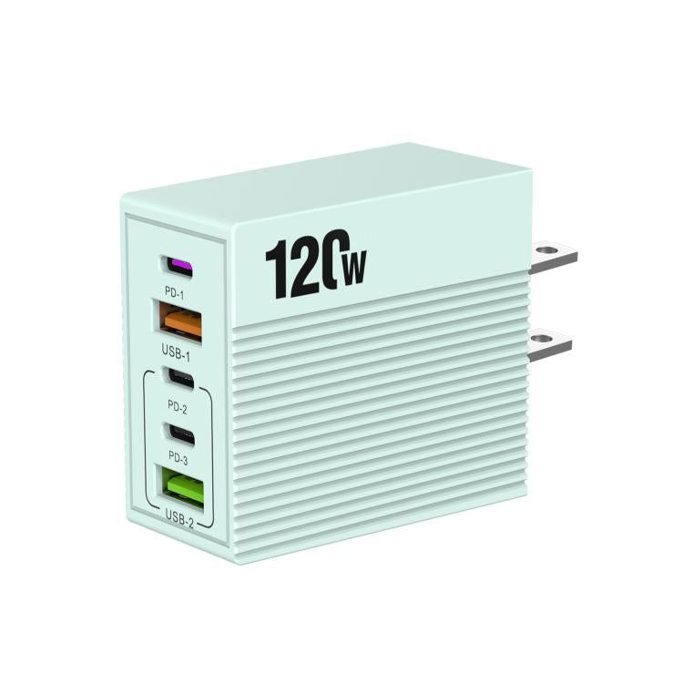 ADC-F007 120W 3포트 타입-C 듀얼 USB 멀티포트 충전기, 미국 플러그, 유럽 플러그, 영국 플러그