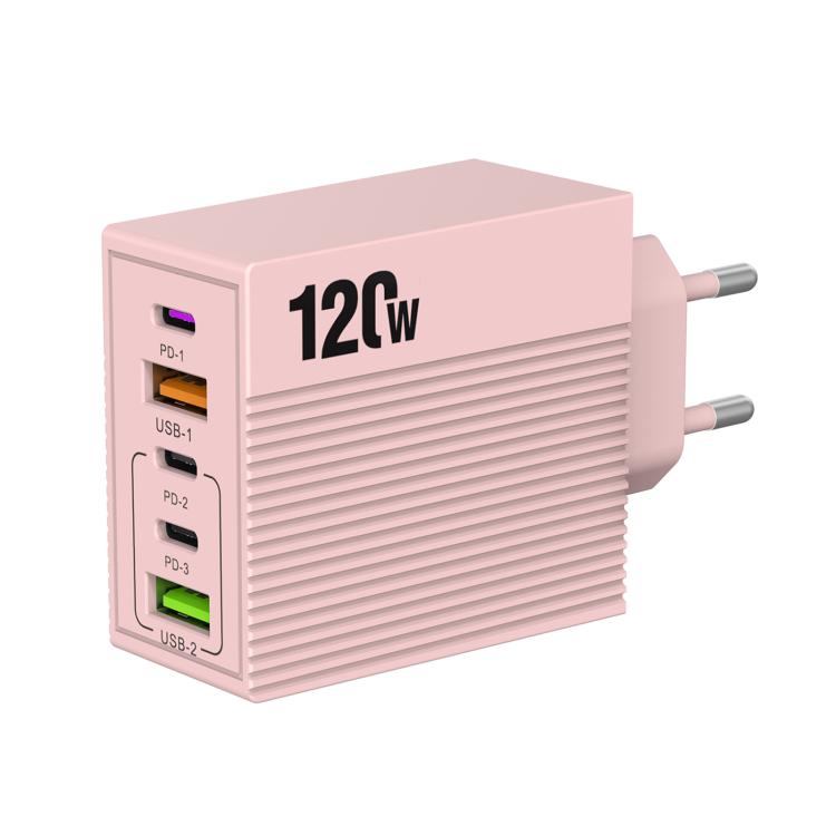 ADC-F007 120W 3포트 타입-C 듀얼 USB 멀티포트 충전기, 미국 플러그, 유럽 플러그, 영국 플러그