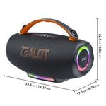 Zealot S167 100W 휴대용 핸드헬드 야외용 RGB 블루투스 스피커
