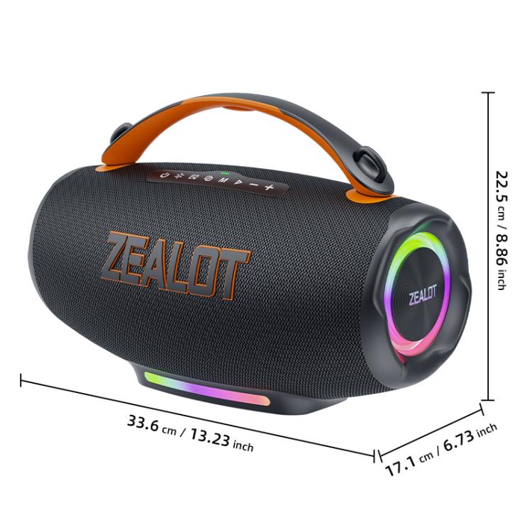 Zealot S167 100W 휴대용 핸드헬드 야외용 RGB 블루투스 스피커