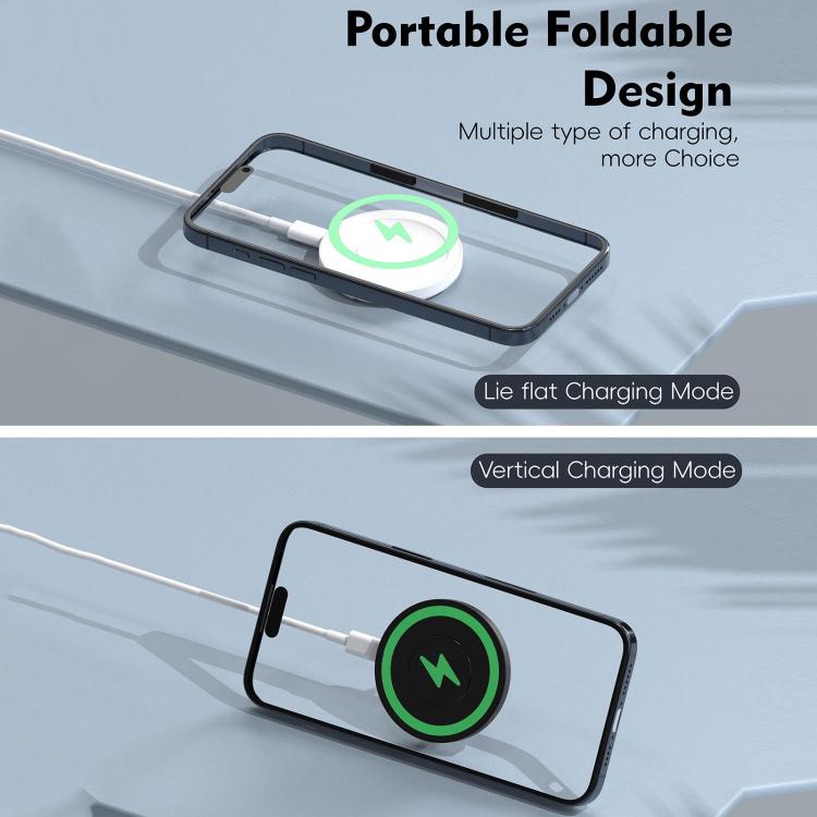 15W Multi-function Magnetic Wireless Charger with Fold Stand