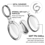 XDcase 2개 세트 풀커버 방수 TPU 보호 케이스 키체인 포함, AirTag 2세대 / 1세대용