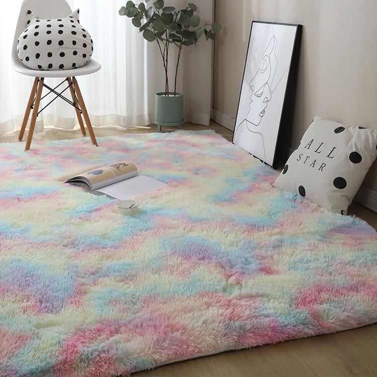 심플 소파 옆 그라데이션 카펫 거실 침실 매트, 무지개 100x200cm, 분홍 보라 100x200cm, 연회색 100x200cm