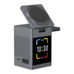 S5D 3 in 1 15W Multi-functional Touchscreen Wireless Charger with Bluetooth Speaker Function