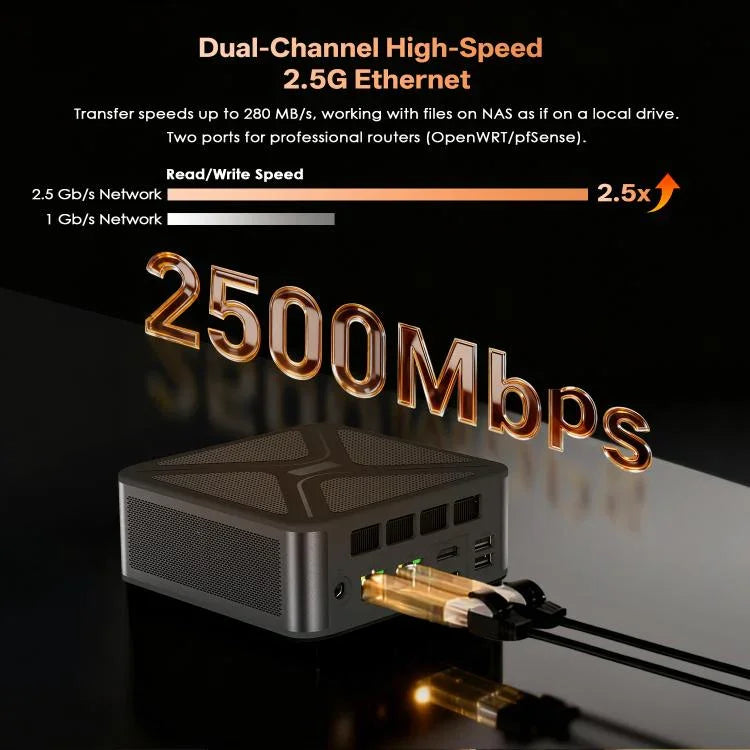 GXMO GH8 Windows 11 Pro 미니 PC, AMD Ryzen 9 8945HS 옥타 코어 프로세서, 메모리 없음, 16GB+512GB