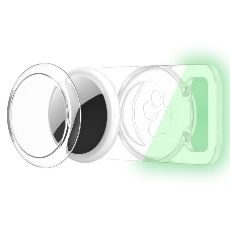 xDfind 실리콘 반려동물 목걸이 추적기 투명 PC 커버, AirTag 2세대 / AirTag 1세대용