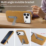 VIETAO 스웨이드 MagSafe PU 가죽 폰 케이스 홀더 포함, 아이폰 17 프로 맥스용, 아이폰 17 프로용, 아이폰 17용, 아이폰 에어용